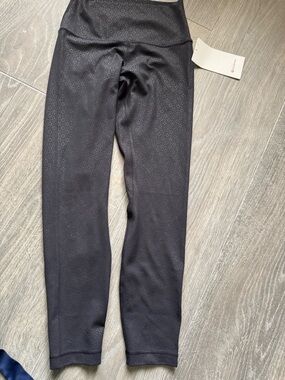 lululemon athletica womens Black Sparkle Leggings Sz 6 25” nwt